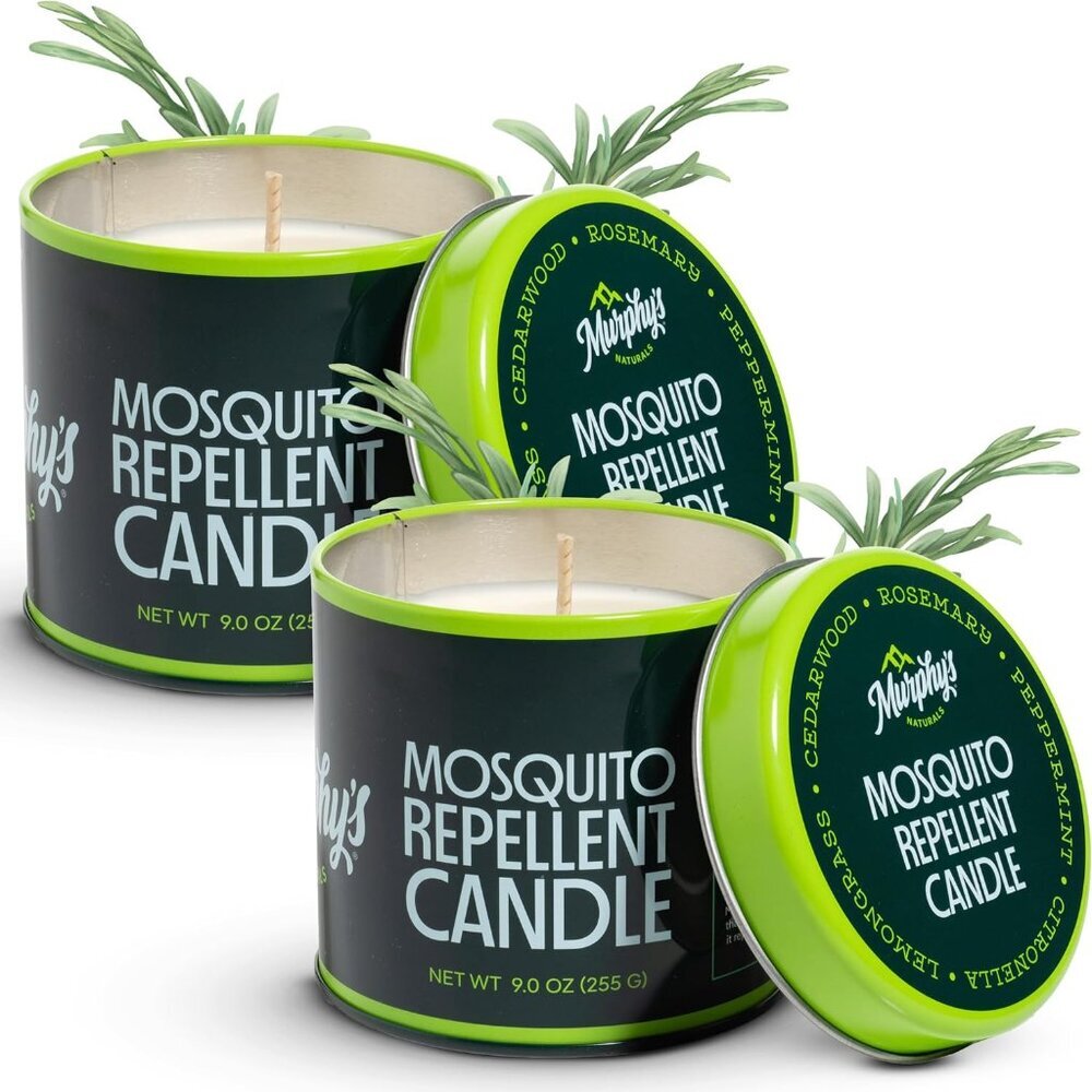 Mosquito Bug Repellent Candles for Outdoor Patio, Citronella & Essential Oils, S
